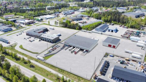 DB Schenkers nya terminal i Hudiksvall beräknas stå klar 2024. Illustration: DB Schenker