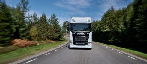 Elektrifierade tunga transporter i Portugal är fortfarande en utmaning. Foto: Scania.
