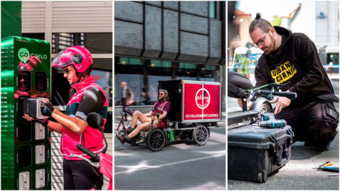     GoCiklo, Pling och Urbancorner är tre av företagen i Mobilitetshotellet i Nordstan. Bilder: Philip Liljenberg. 