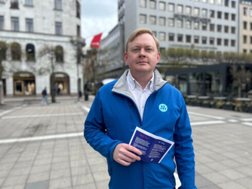 Dennis Wedin (M) i den tilltänkta Miljözonen. Foto: Moderaterna