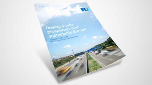 I manifestet fastställer IRU viktiga nyckelpunkter för Europas transportsektor. Foto: IRU.