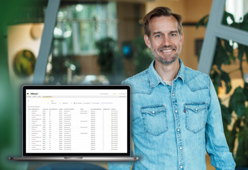 Johan Verner, försäljningsansvarig på Hogia Logistics Systems. Foto: Hogia/montage