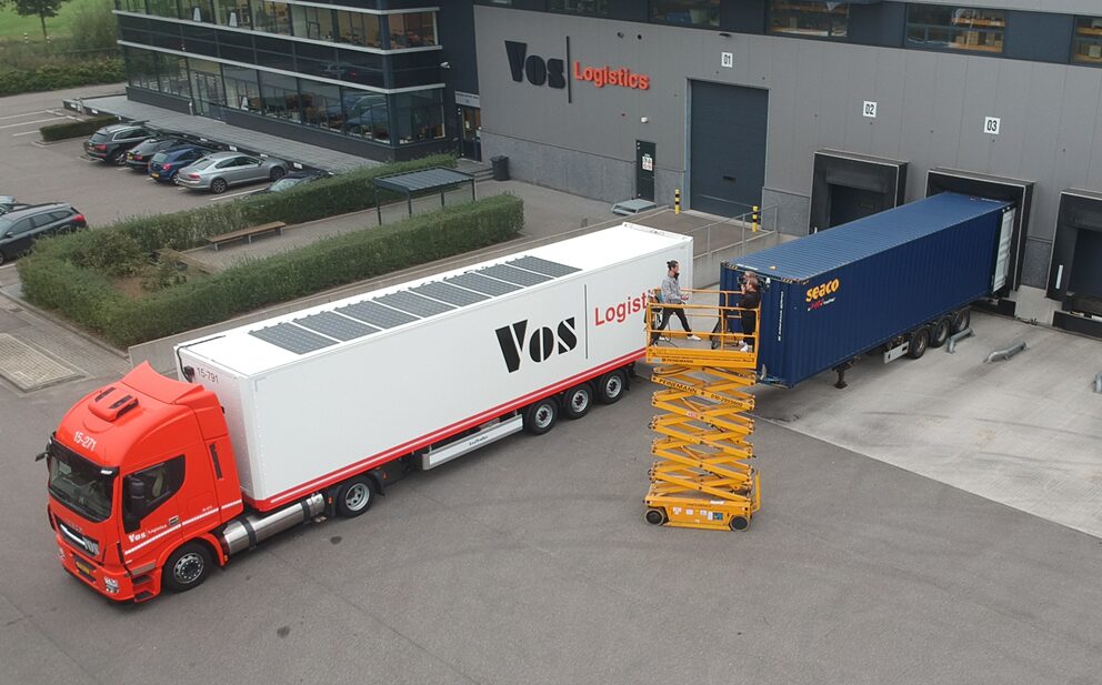 Vos Logistics var tidiga med att satsa på solpaneler, något de gjorde redan 2020. Foto: Vos Logistics.