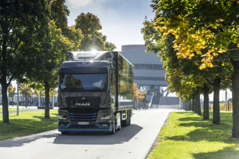 Dräxlmeier är ett av många åkerier i Europa som satsar på ellastbilar. Foto: MAN Truck & Bus