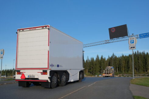 Autonom gränspassage mellan Sverige och Norge. Foto: Einride.