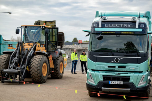  Swerock och Volvo i pilotprojekt för tunga elektriska maskiner. Foto: Roger Nellsjö.