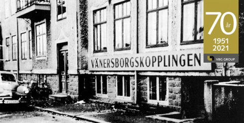 VBG startades som ett företag i en källarlokal i Vänersborg. Nu är man ett globalt företag. Foto: VBG.
