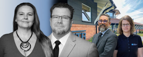 ”Vi har inte fel fokus – vi har ett annat fokus” säger Trafikjuristerna.  Från vänster Britta M Kjellin, Henrik DA Broberg, Trafikjuristerna, Sebastian Grimhäll och Maria Prole, STR.  Foto: Trafikjuristerna och STR. Montage Göran Rosengren/Proffs.